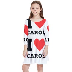 I Love Carol Kids  Quarter Sleeve Skater Dress by ilovewhateva