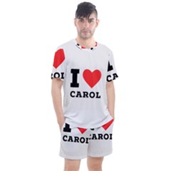 I Love Carol Men s Mesh Tee And Shorts Set