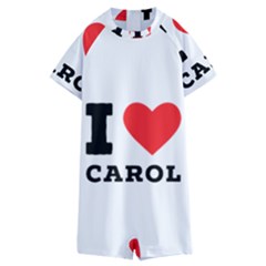 I Love Carol Kids  Boyleg Half Suit Swimwear