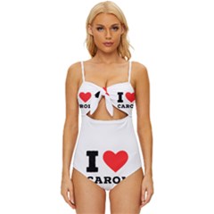 I Love Carol Knot Front One-piece Swimsuit