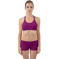 Plum Velvet	 - 	back Web Gym Set by ColorfulSportsWear