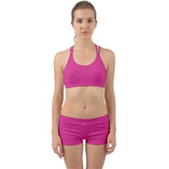 Deep Cerise	 - 	back Web Gym Set by ColorfulSportsWear