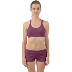 Velvet Maroon	 - 	back Web Gym Set by ColorfulSportsWear