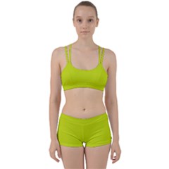 Bitter Lemon Green	 - 	perfect Fit Gym Set by ColorfulSportsWear