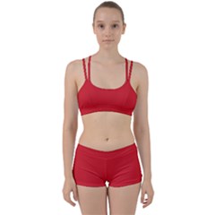 Amaranth Red	 - 	perfect Fit Gym Set by ColorfulSportsWear