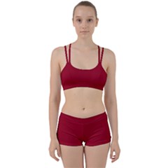 Carmine Red	 - 	perfect Fit Gym Set by ColorfulSportsWear