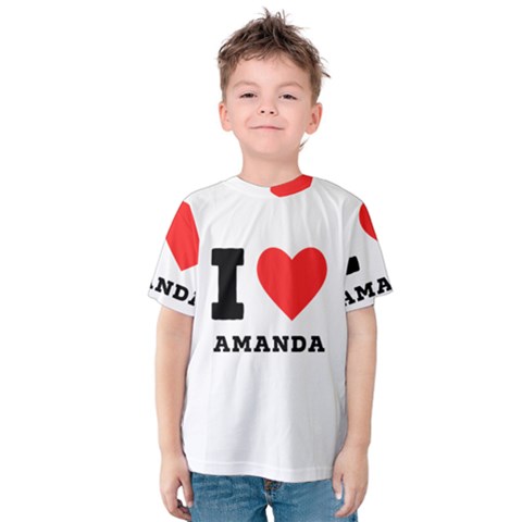 I Love Amanda Kids  Cotton Tee by ilovewhateva