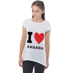 I Love Amanda Cap Sleeve High Low Top by ilovewhateva