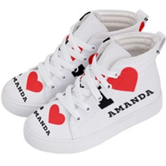 I Love Amanda Kids  Hi-top Skate Sneakers by ilovewhateva