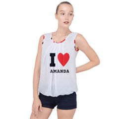 I Love Amanda Bubble Hem Chiffon Tank Top by ilovewhateva