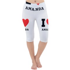 I Love Amanda Lightweight Velour Cropped Yoga Leggings by ilovewhateva