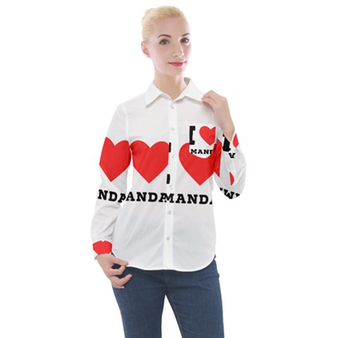 I Love Amanda Women s Long Sleeve Pocket Shirt by ilovewhateva