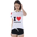 I love amanda Short Sleeve Open Back Tee View1