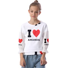 I Love Amanda Kids  Cuff Sleeve Top