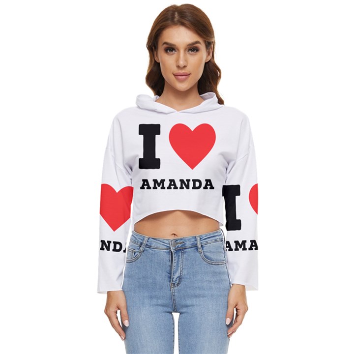 I love amanda Women s Lightweight Cropped Hoodie