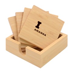 I Love Amanda Bamboo Coaster Set by ilovewhateva