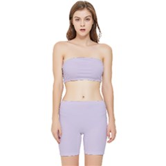 Languid Lavender Purple	 - 	stretch Shorts And Tube Top Set by ColorfulSportsWear