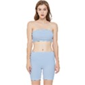 Pale Aqua Blue	 - 	Stretch Shorts and Tube Top Set View1