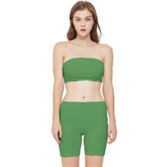 May Green	 - 	stretch Shorts And Tube Top Set by ColorfulSportsWear