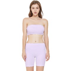 Pale Purple	 - 	stretch Shorts And Tube Top Set by ColorfulSportsWear