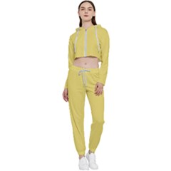 Arylide Yellow	 - 	cropped Zip Up Lounge Set by ColorfulSportsWear