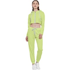 Mindaro Green	 - 	cropped Zip Up Lounge Set by ColorfulSportsWear