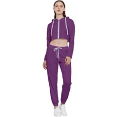 Palatinate Purple	 - 	cropped Zip Up Lounge Set by ColorfulSportsWear