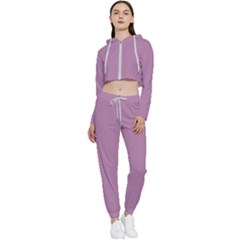 Opera Mauve Purple	 - 	cropped Zip Up Lounge Set by ColorfulSportsWear