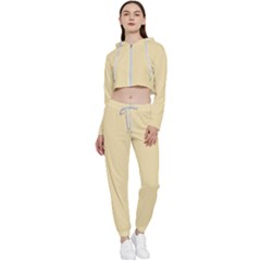 Medium Champagne	 - 	cropped Zip Up Lounge Set by ColorfulSportsWear