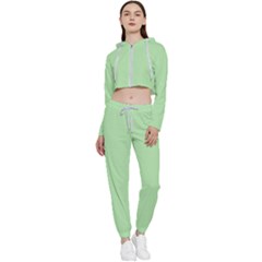 Thumb Green	 - 	cropped Zip Up Lounge Set by ColorfulSportsWear