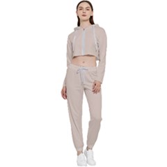 Soft Sand Dollar	 - 	cropped Zip Up Lounge Set by ColorfulSportsWear