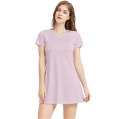 Queen Pink	 - 	short Sleeve V-neck Sports Dress by ColorfulSportsWear