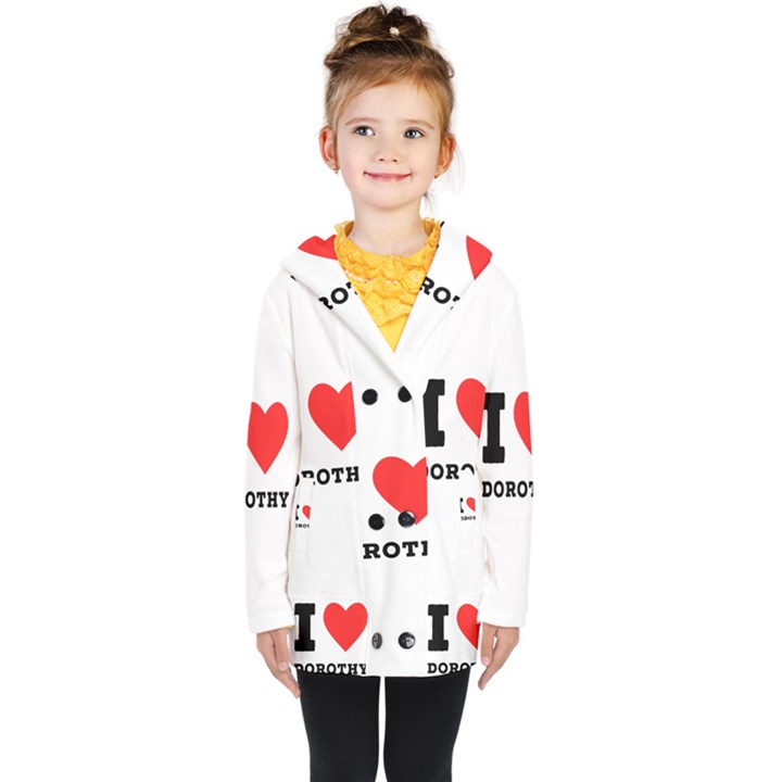 I love Dorothy  Kids  Double Breasted Button Coat