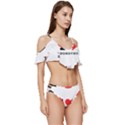 I love Dorothy  Ruffle Edge Tie Up Bikini Set	 View3