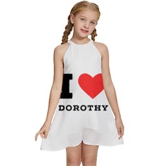 I Love Dorothy  Kids  Halter Collar Waist Tie Chiffon Dress by ilovewhateva