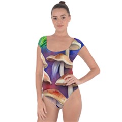 Mushroom Short Sleeve Leotard  by GardenOfOphir