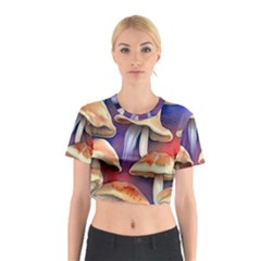 Mushroom Cotton Crop Top by GardenOfOphir