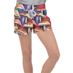 Mushroom Velour Lounge Shorts by GardenOfOphir