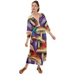 Mushroom Grecian Style  Maxi Dress by GardenOfOphir