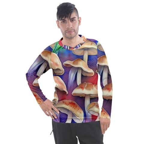 Mushroom Men s Pique Long Sleeve Tee by GardenOfOphir