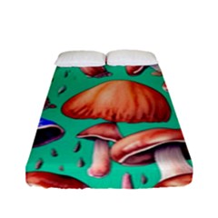 Mushroom Forest Fitted Sheet (full/ Double Size) by GardenOfOphir