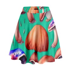 Mushroom Forest High Waist Skirt by GardenOfOphir