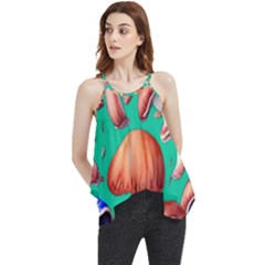 Mushroom Forest Flowy Camisole Tank Top by GardenOfOphir