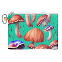 Mushroom Forest Canvas Cosmetic Bag (xl) by GardenOfOphir