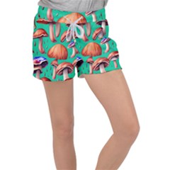 Mushroom Forest Velour Lounge Shorts by GardenOfOphir