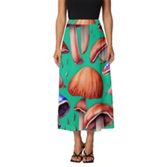 Mushroom Forest Classic Midi Chiffon Skirt