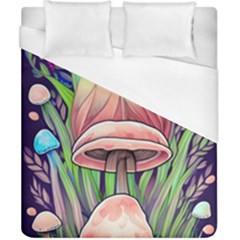 Tiny Forest Mushrooms Duvet Cover (california King Size) by GardenOfOphir