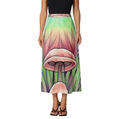 Tiny Forest Mushrooms Classic Midi Chiffon Skirt