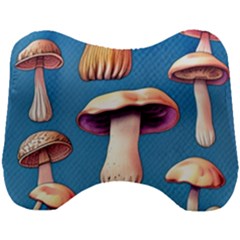 Cozy Forest Mushrooms Head Support Cushion by GardenOfOphir