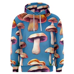 Cozy Forest Mushrooms Men s Overhead Hoodie by GardenOfOphir